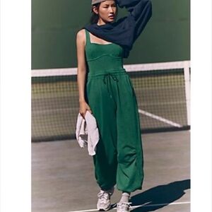 FREE PEOPLE Inbound Onsie Jumpsuit in Heritage Green